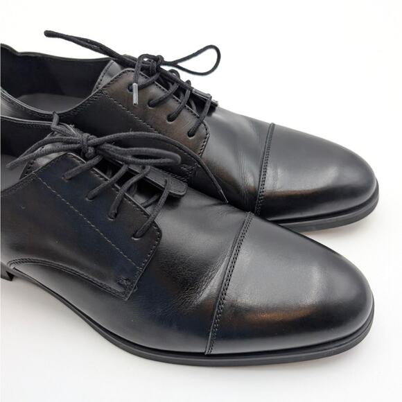 Nordstrom Elliott Cap Toe Lace-Up Derby Shoes Men's Black Size 12M EU45 - Picture 11 of 11